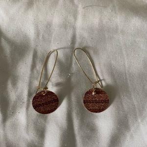 Brown glitter earrings